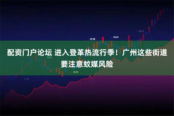 配资门户论坛 进入登革热流行季！广州这些街道要注意蚊媒风险